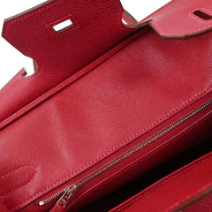 Hermes Birkin Handbag Red Togo with Palladium Hardware
