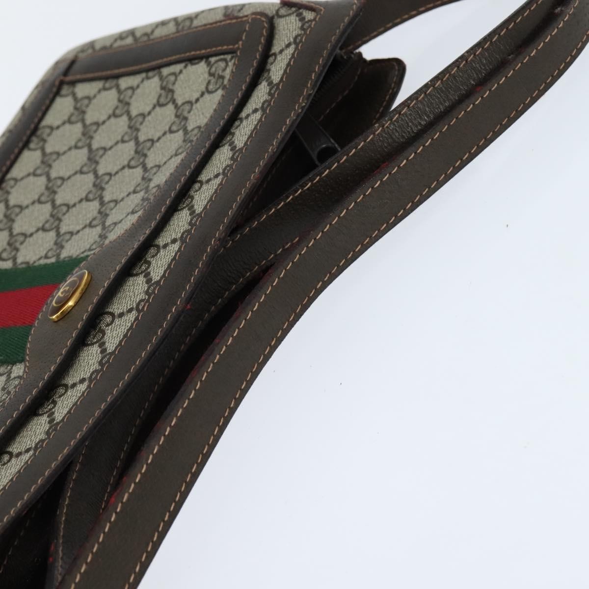 Gucci Ophidia Zip Shoulder Bag GG Coated Canvas