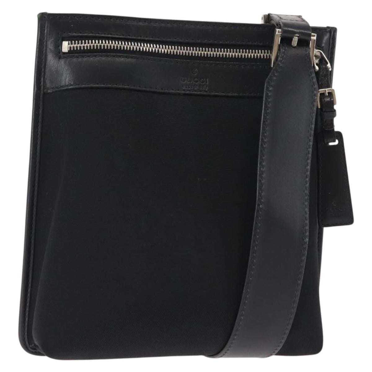 Gucci Vintage Flat Messenger Bag Nylon and Leather