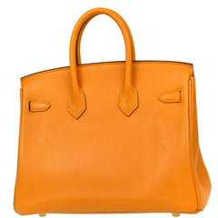 Hermes Birkin Handbag Orange Togo with Palladium Hardware