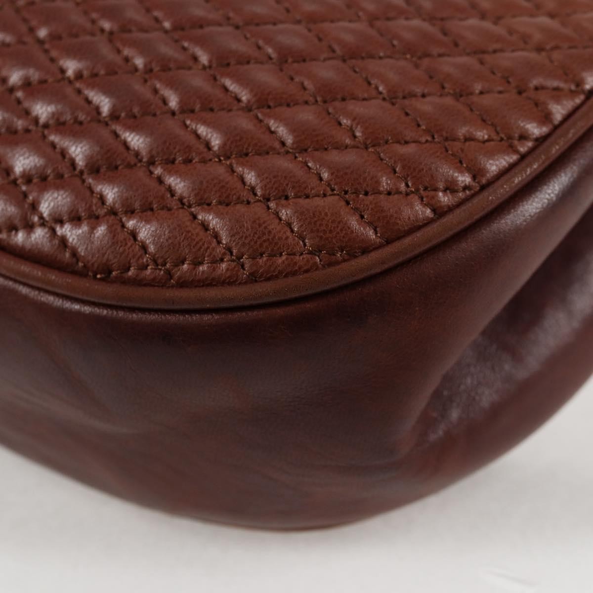 Bally Vintage Chain Shoulder Bag Quilted Leather