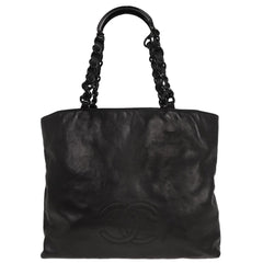 Chanel Vintage CC Resin Chain Tote Leather