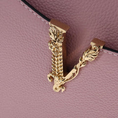 Versace Virtus Front Pocket Tote Leather