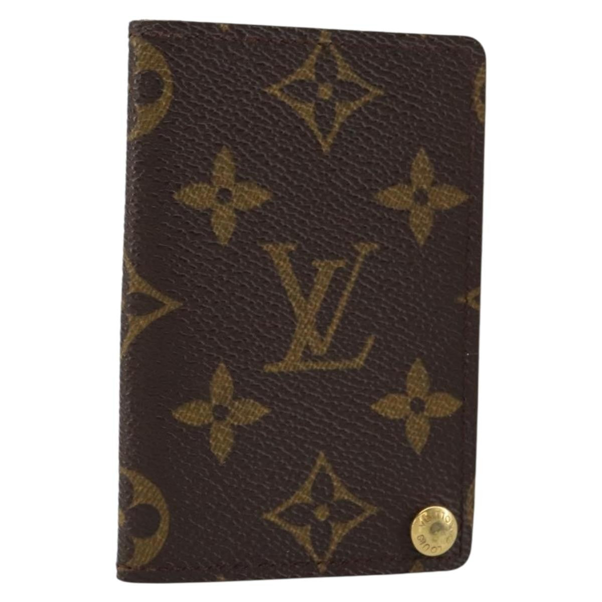 Louis Vuitton Porte Cartes Pression Card Case Monogram Canvas
