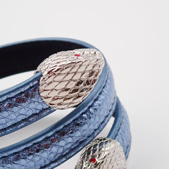 Bvlgari Serpenti Forever Double Wrap Bracelet Leather