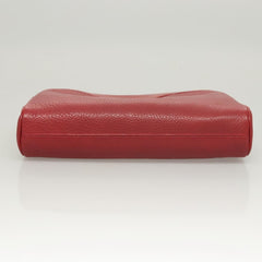 Burberry Logo Zip Around Pouch Leather