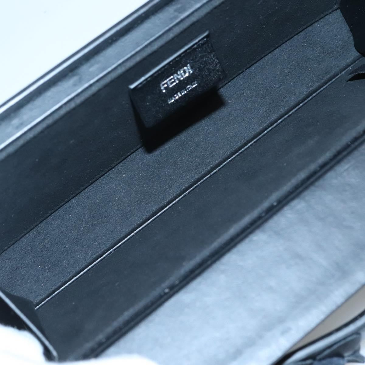 Fendi Logo Horizontal Box Crossbody Bag Leather