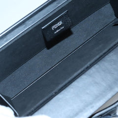 Fendi Logo Horizontal Box Crossbody Bag Leather