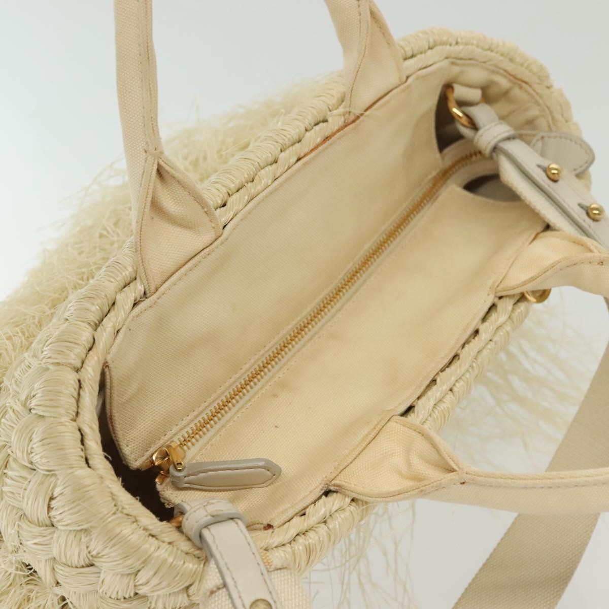 Prada Fringe Wicker Tote Woven Straw