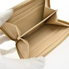 Celine C Charm Zip Around Wallet Quilted Leather