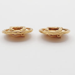 Chanel Vintage Round CC Clip-On Earrings Metal