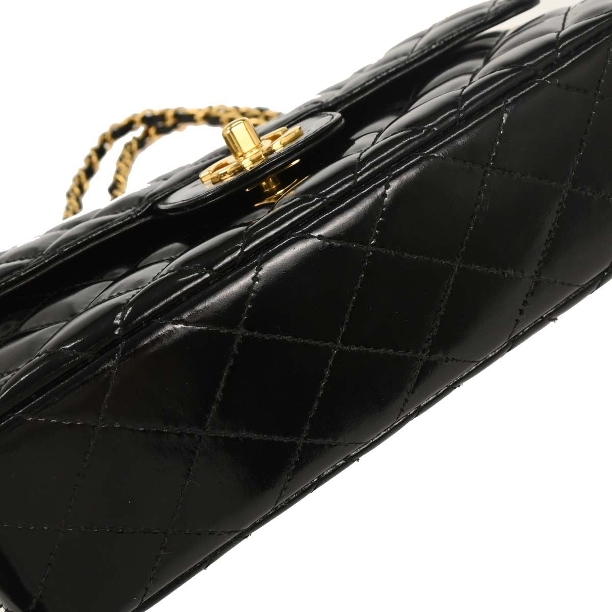 Chanel Vintage Double Sided Flap Bag Quilted Patent