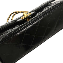 Chanel Vintage Double Sided Flap Bag Quilted Patent