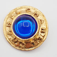 Chanel Vintage Round Clip-On Earrings Metal with Faux Pearl