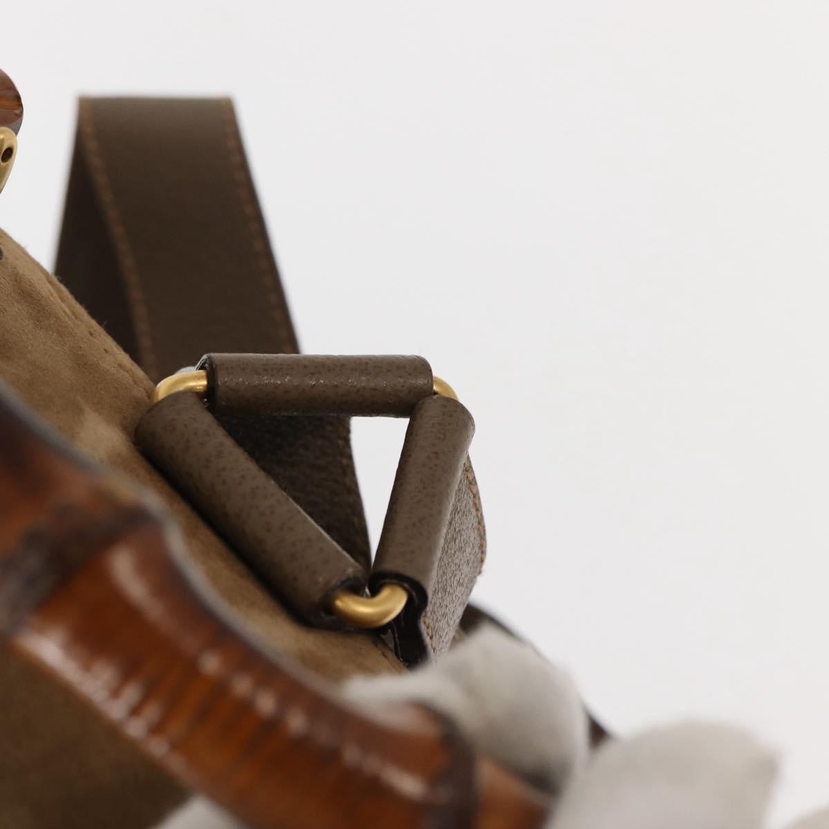 Gucci Vintage Bamboo Backpack Suede