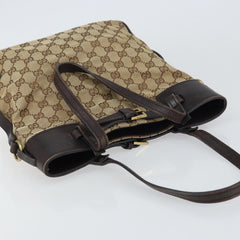 Gucci Belted Bucket Tote GG Canvas with Leather