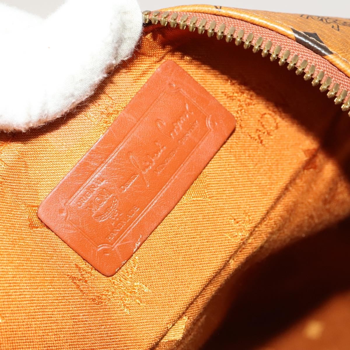 MCM Visetos Handbag Canvas and Leather