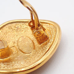 Chanel Vintage CC Diamond Shape Clips-On Earrings Gold-Plated