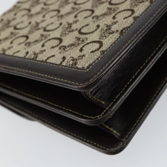 Celine C Sulky Shoulder bag Canvas and Leather