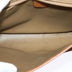 Celine Vintage Macadam Shoulder Bag Canvas and Leather