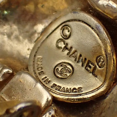 Chanel Vintage Clip On Bow Earrings Metal