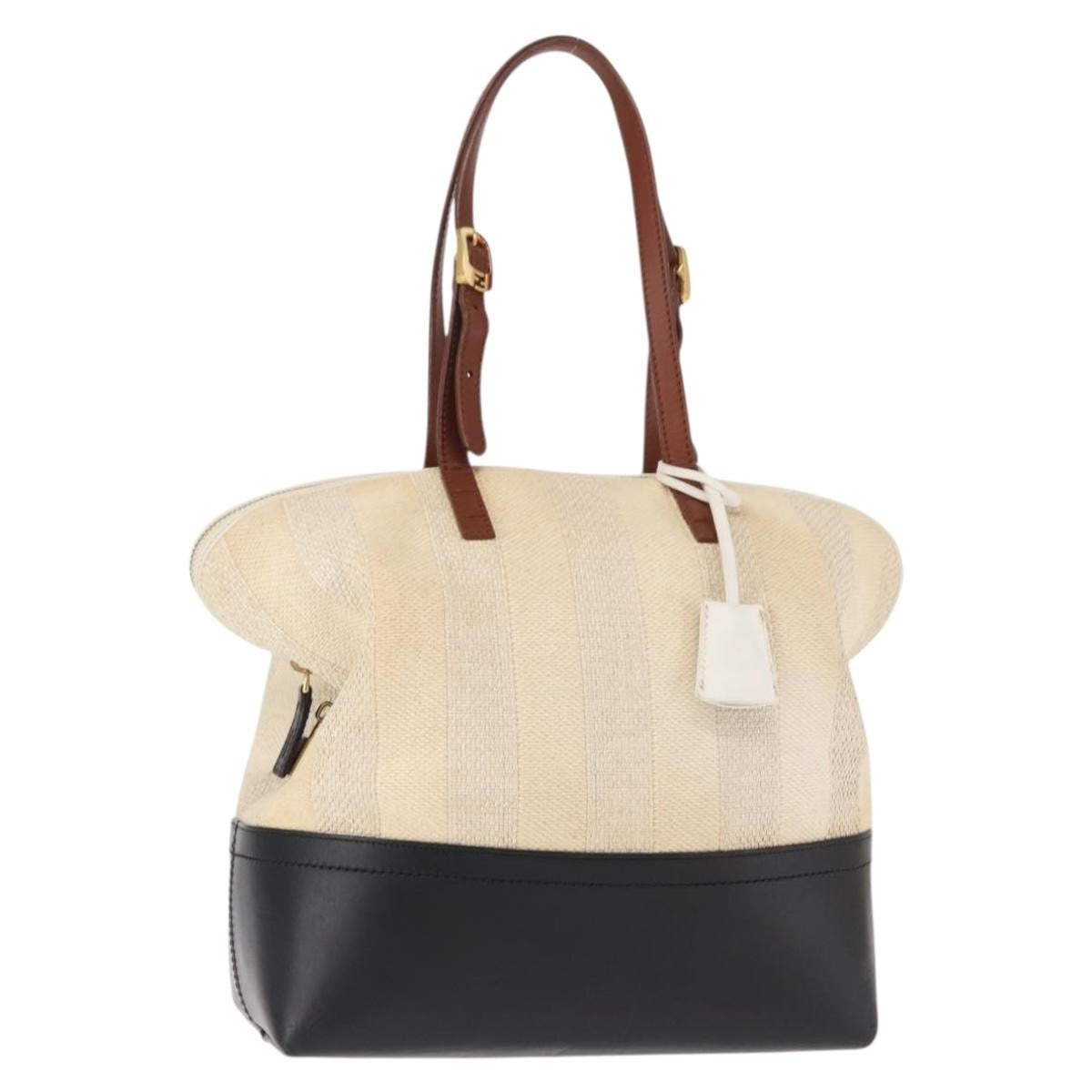 Fendi Pequin 2Bag Canvas and Leather
