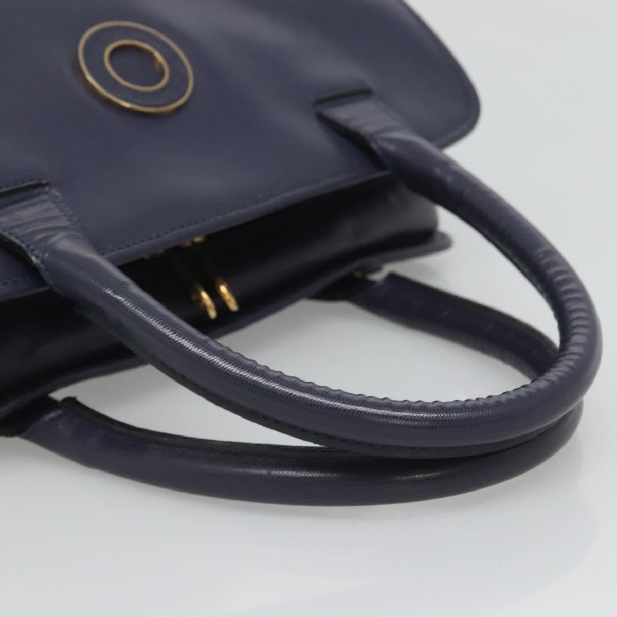 Celine Circle Logo Handbag Leather