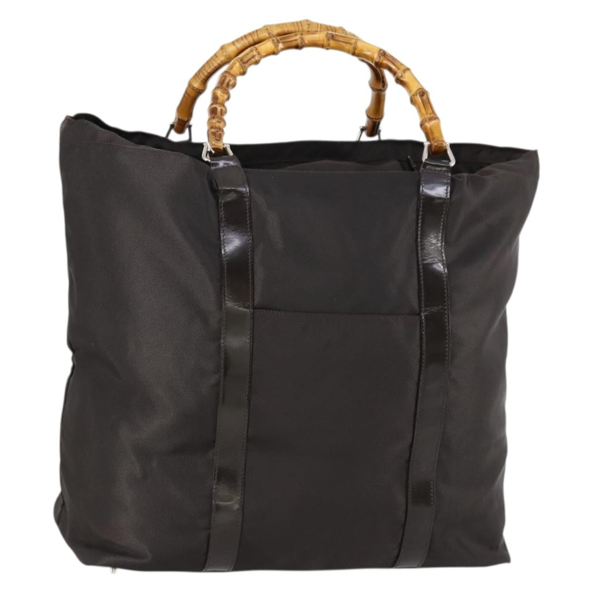 Gucci Vintage Bamboo Handle Tote Nylon