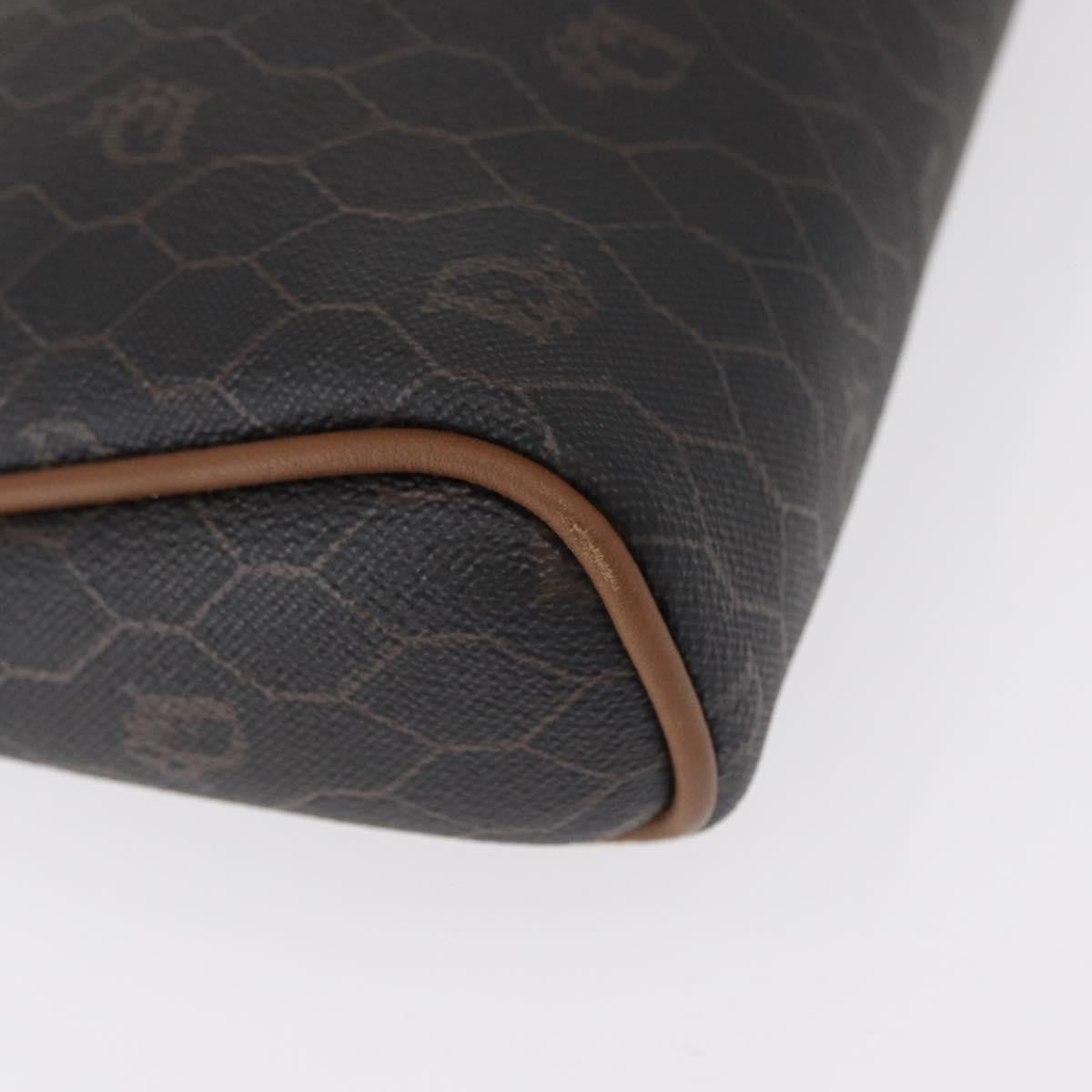 Christian Dior Vintage Honeycomb Zip Pouch Coated Canvas