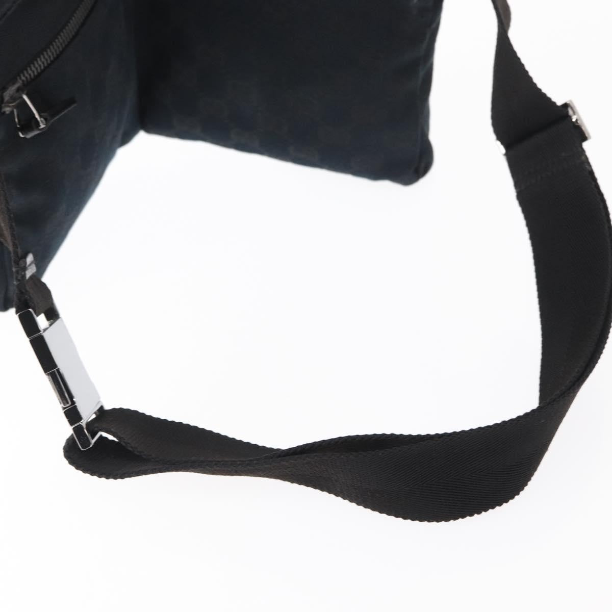 Gucci Vintage Double Belt Bag GG Canvas with Leather