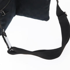 Gucci Vintage Double Belt Bag GG Canvas with Leather