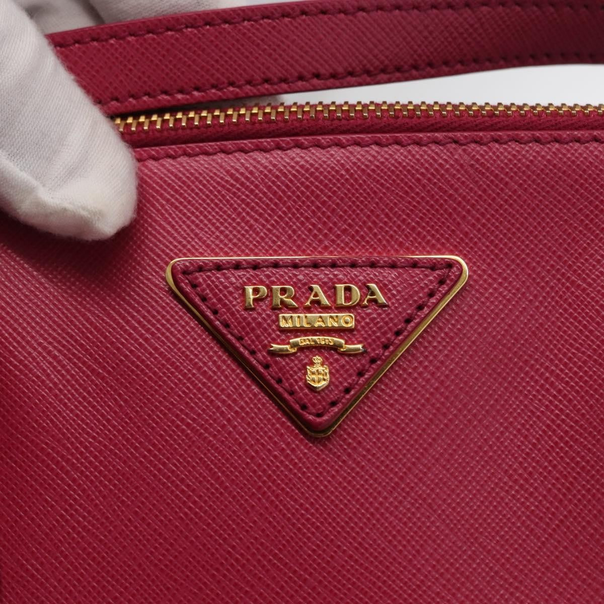 Prada Double Zip Lux Tote Saffiano Leather