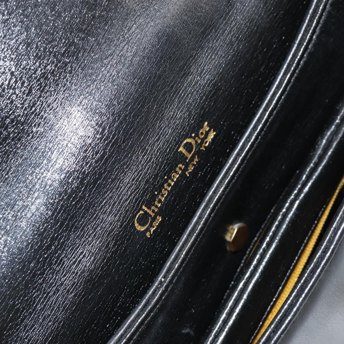 Christian Dior Vintage Chain Flap Shoulder Bag Leather