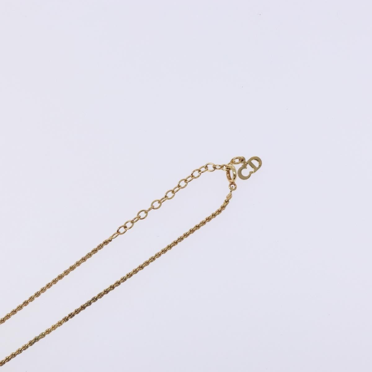 Christian Dior CD Round Pendant Necklace Metal