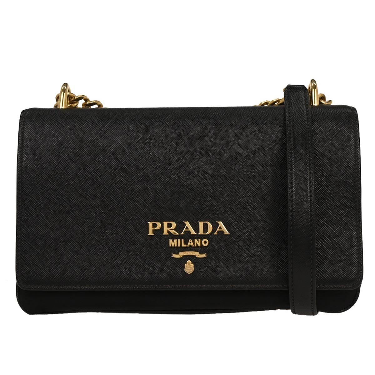 Prada Chain Flap Crossbody Bag Saffiano Leather
