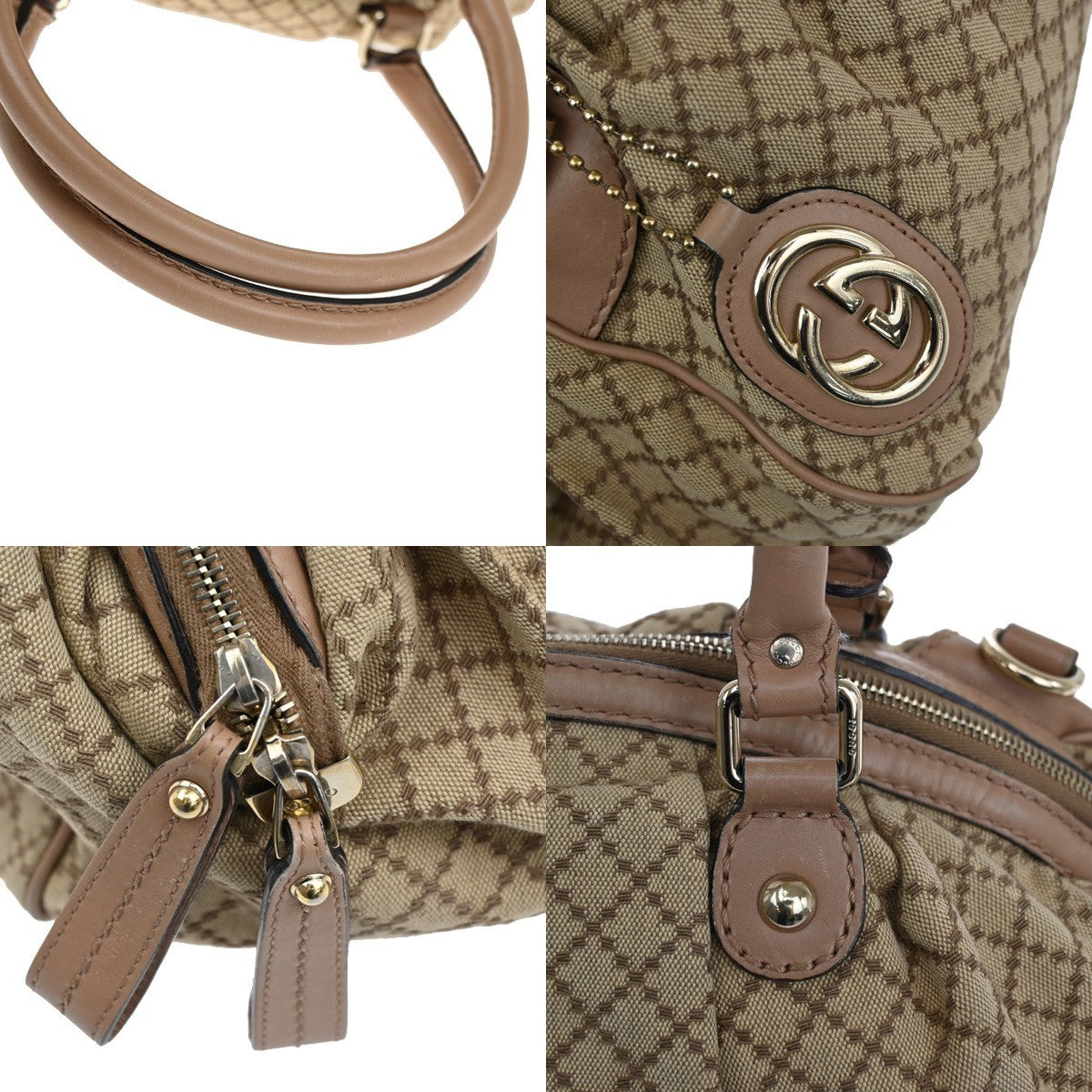 Gucci Sukey Convertible Boston Bag Diamante Canvas