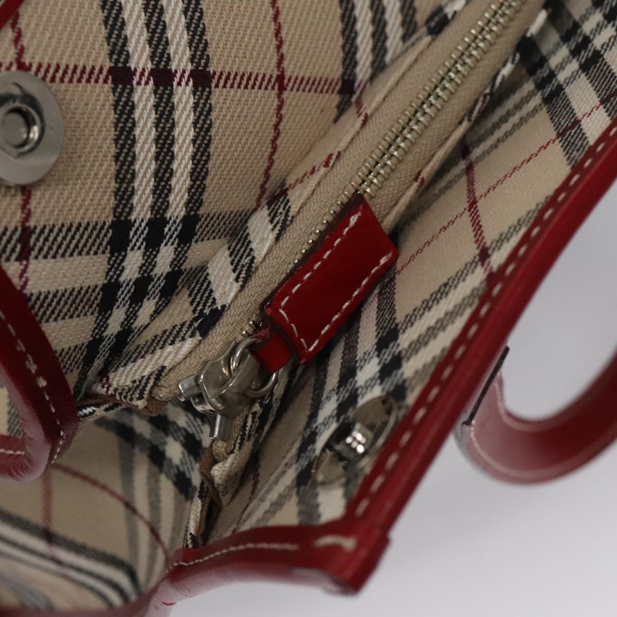 Burberry Nova Check Tote Canvas and Leather