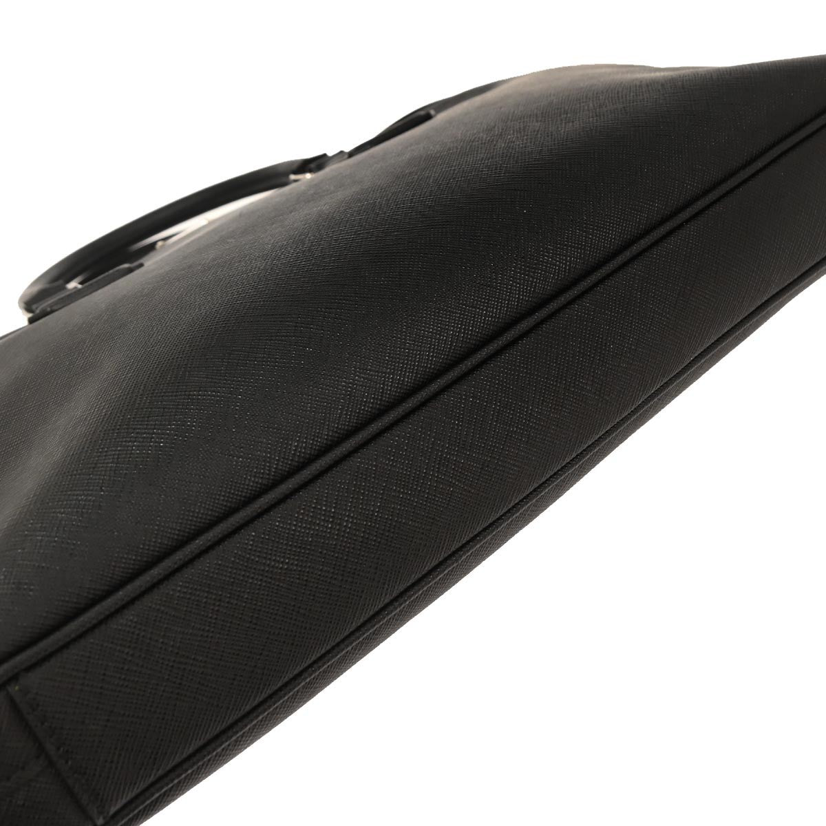 Prada Convertible Zip Around Briefcase Saffiano Leather