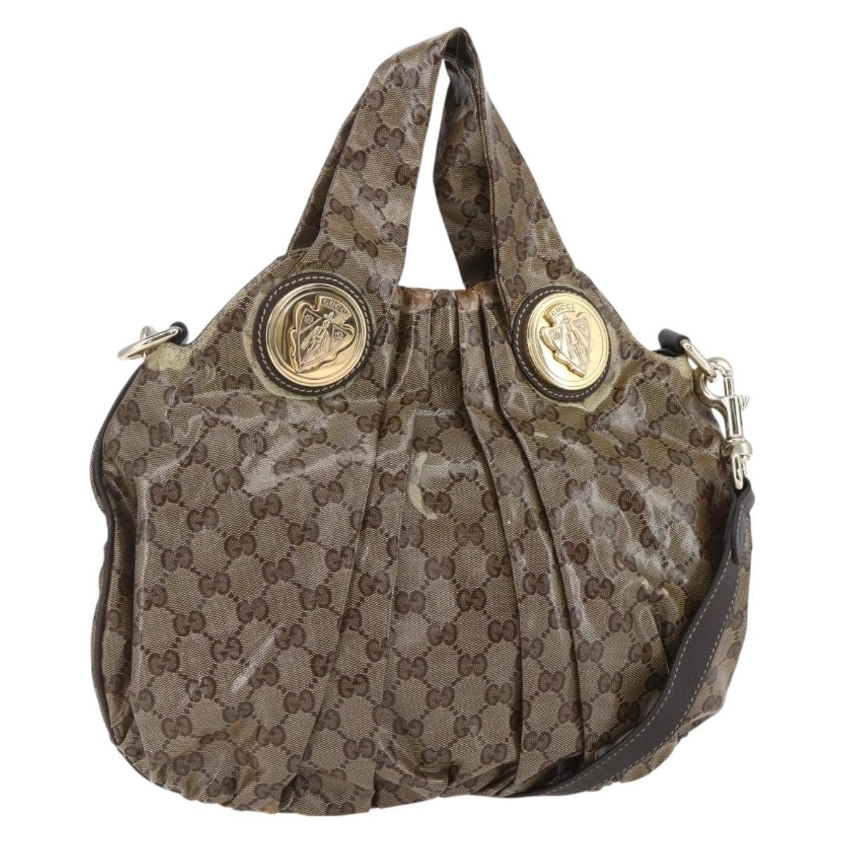 Gucci Hysteria Convertible Top Handle Bag GG Coated Canvas