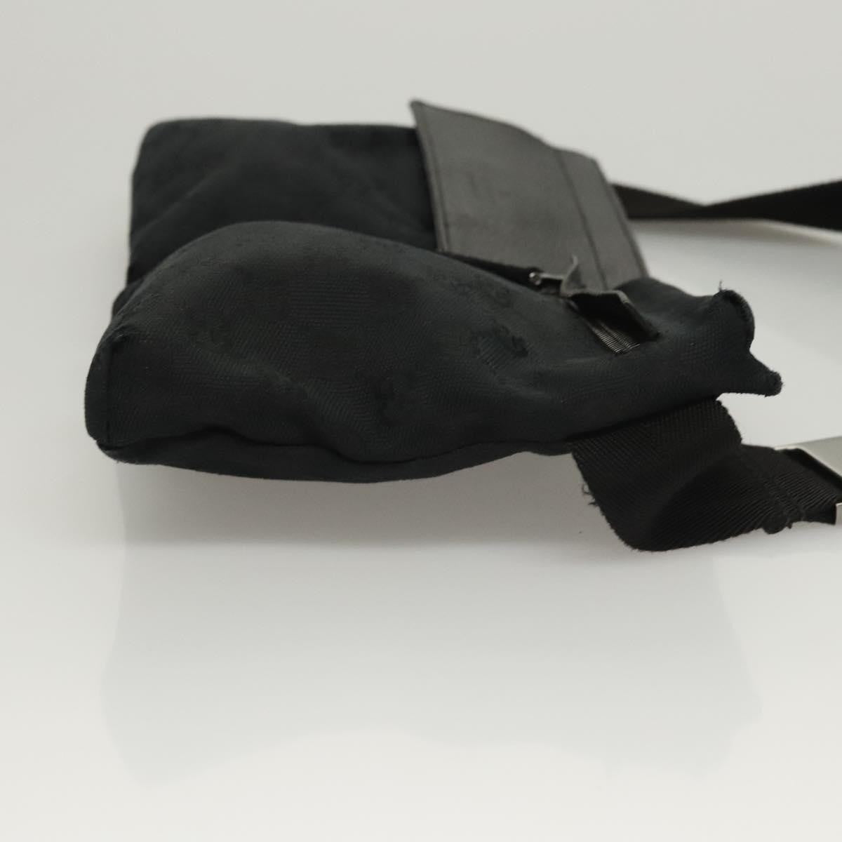 Gucci Vintage Double Belt Bag GG Canvas with Leather