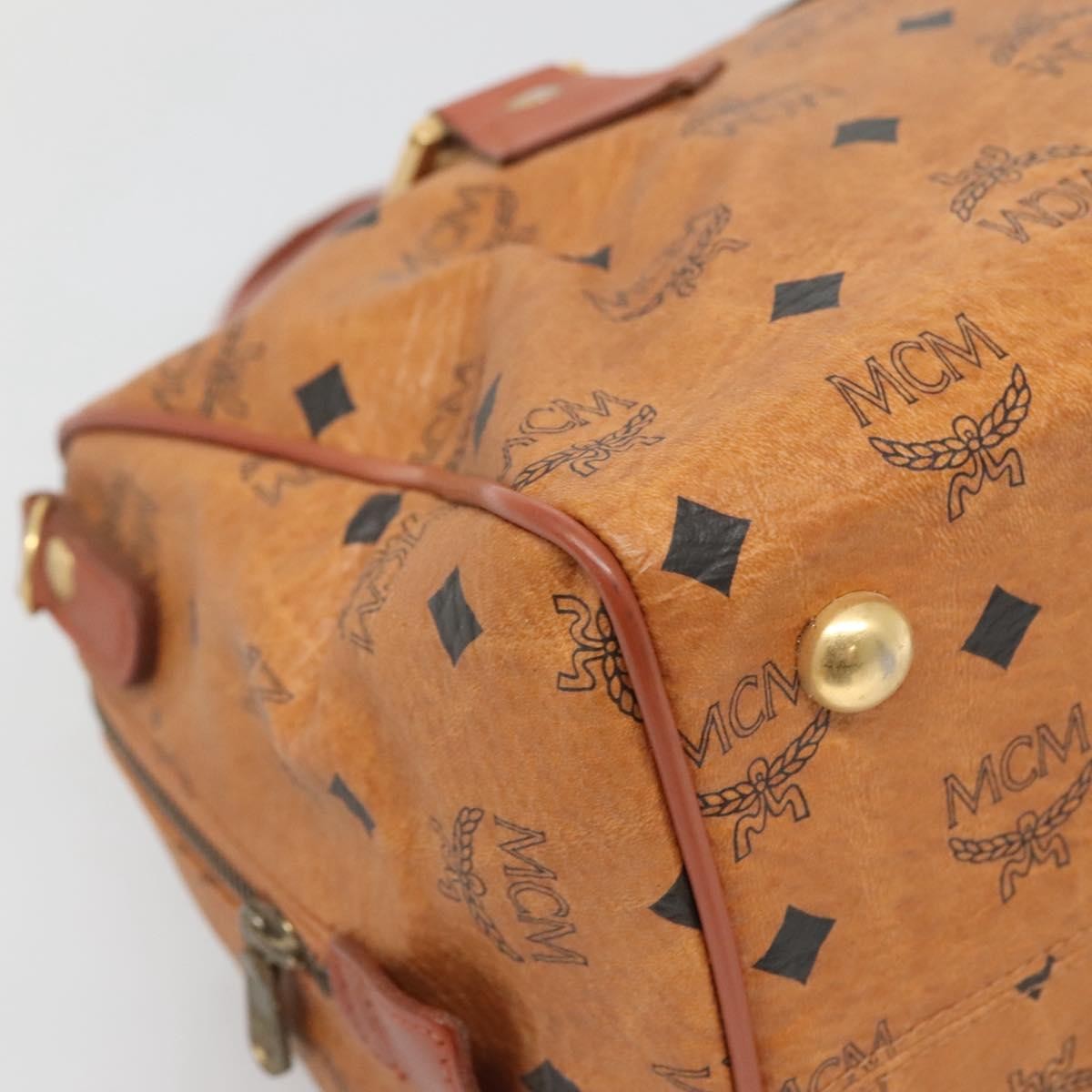 MCM Visetos Handbag Canvas and Leather