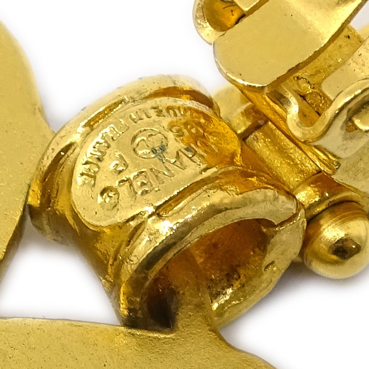 Chanel Vintage CC Heart Cut Out Drop Clip-On Earrings Metal