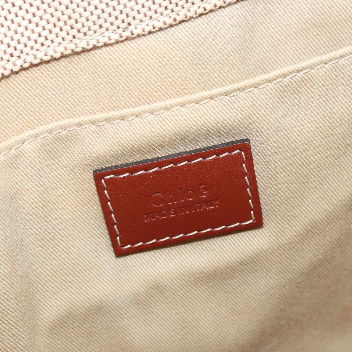 Chloe Woody Tote Canvas with Leather