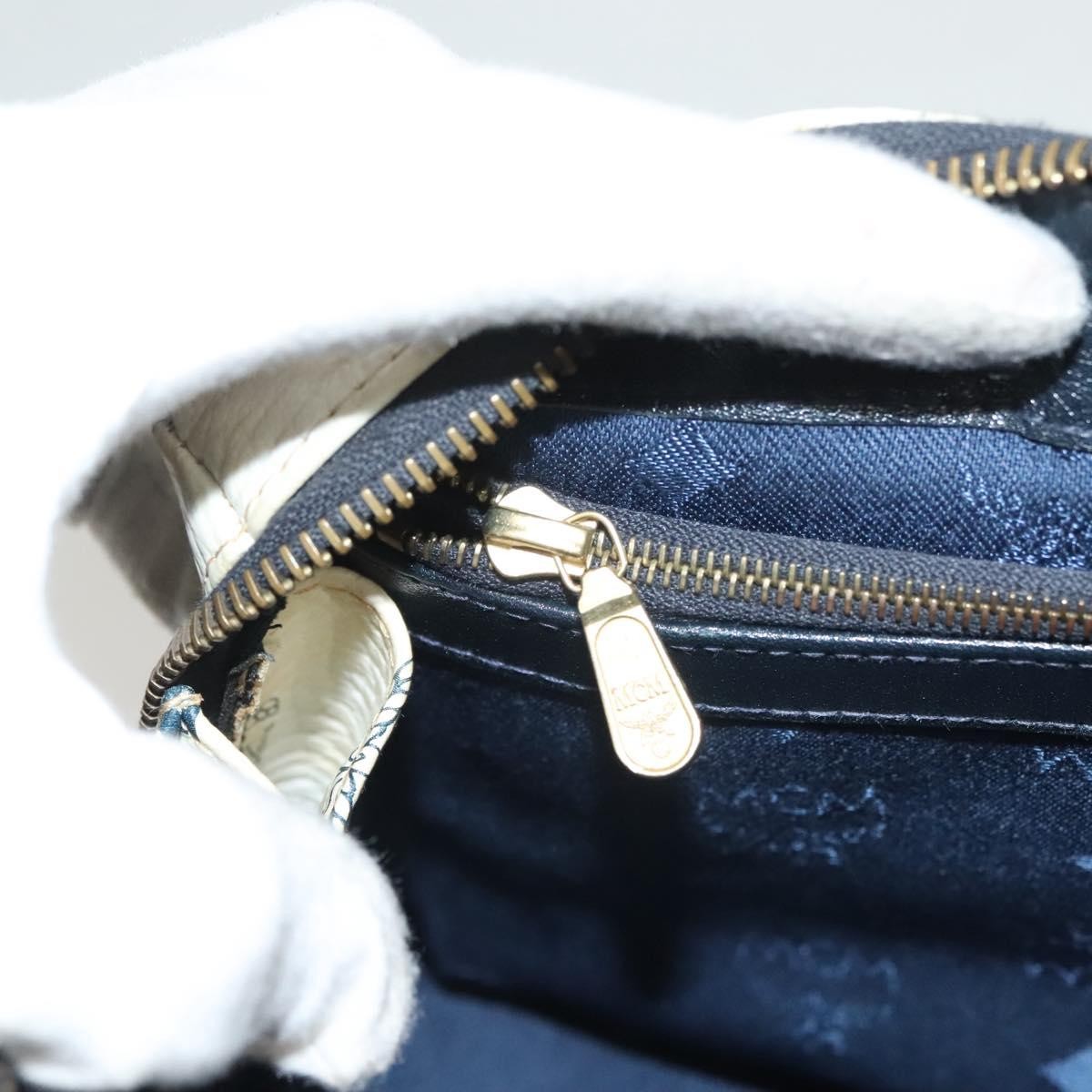 MCM Visetos Handbag Canvas and Leather