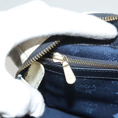 MCM Visetos Handbag Canvas and Leather