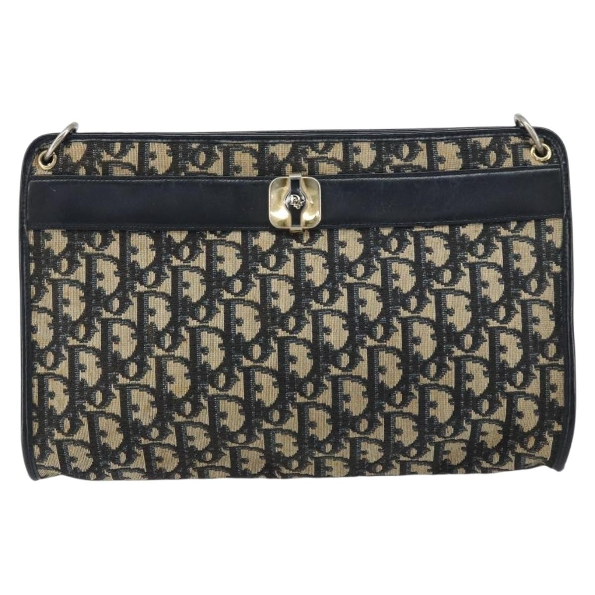 Christian Dior Vintage Trotter Shoulder Bag Canvas