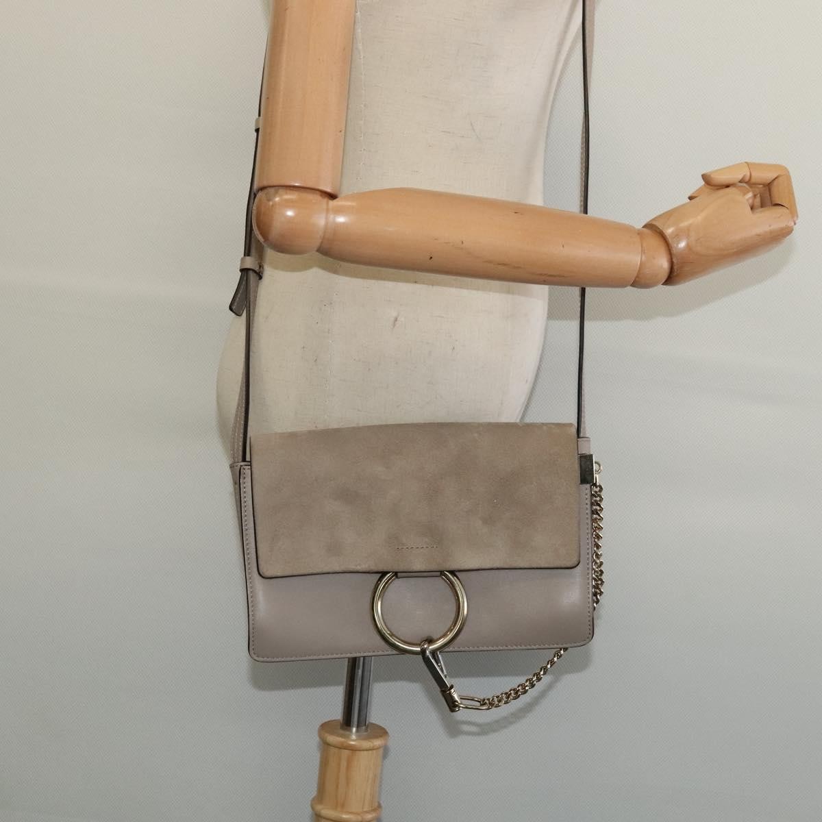 Chloe Faye Shoulder Bag Leather and Suede