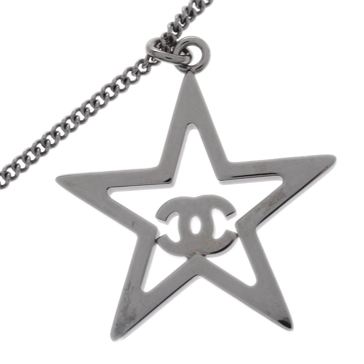 Chanel Star CC Pendant Necklace Metal and Crystals