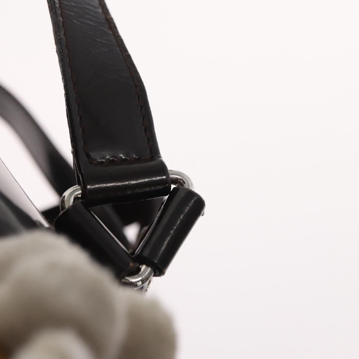 Gucci Vintage Bamboo Backpack Nylon and Patent Leather