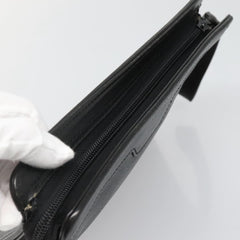 Burberry Zip Clutch Leather